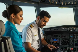        الطيارون والفنيون المساعدون لهم     